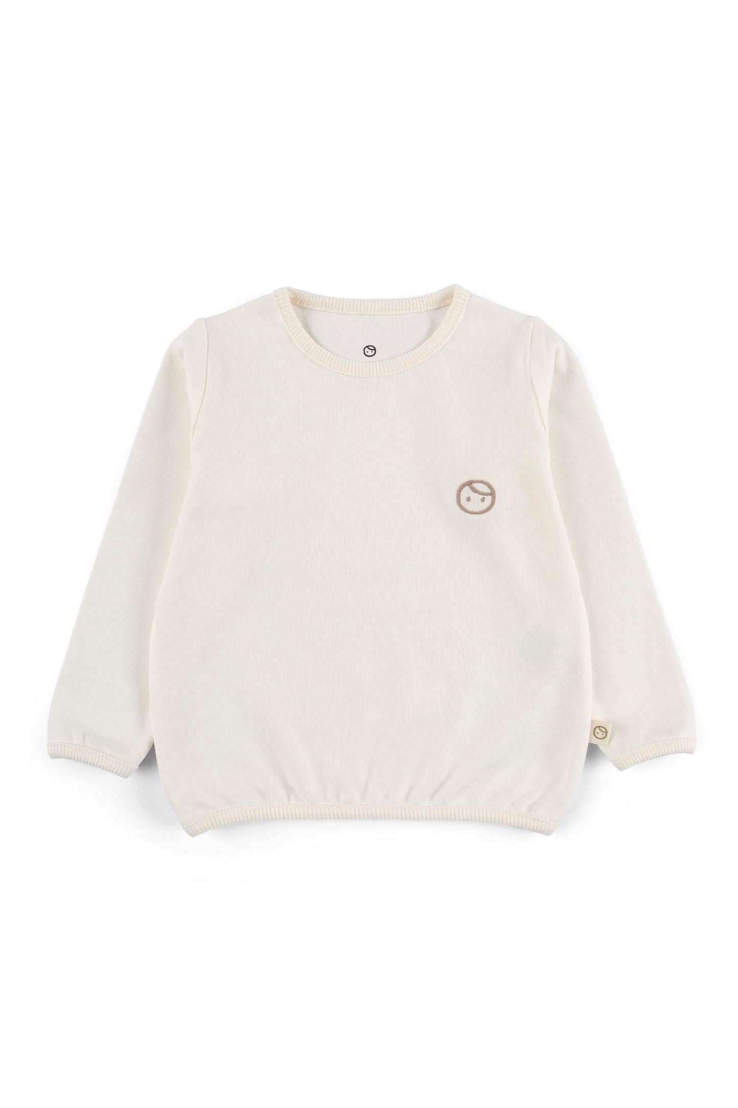 Organik Pamuk Sweatshirt Body Ekru - Little Gusto - 