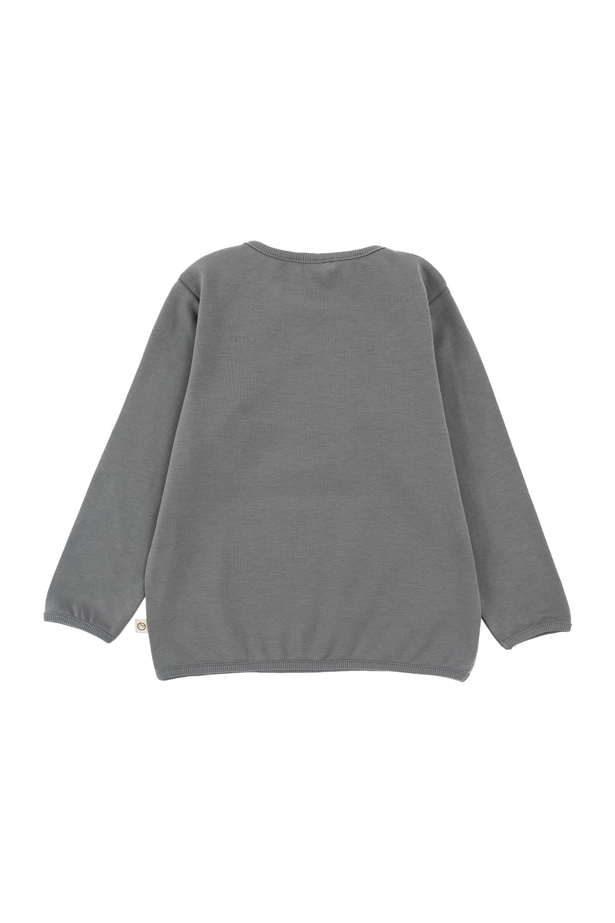 Organik Pamuk Sweatshirt Body Gri - Little Gusto