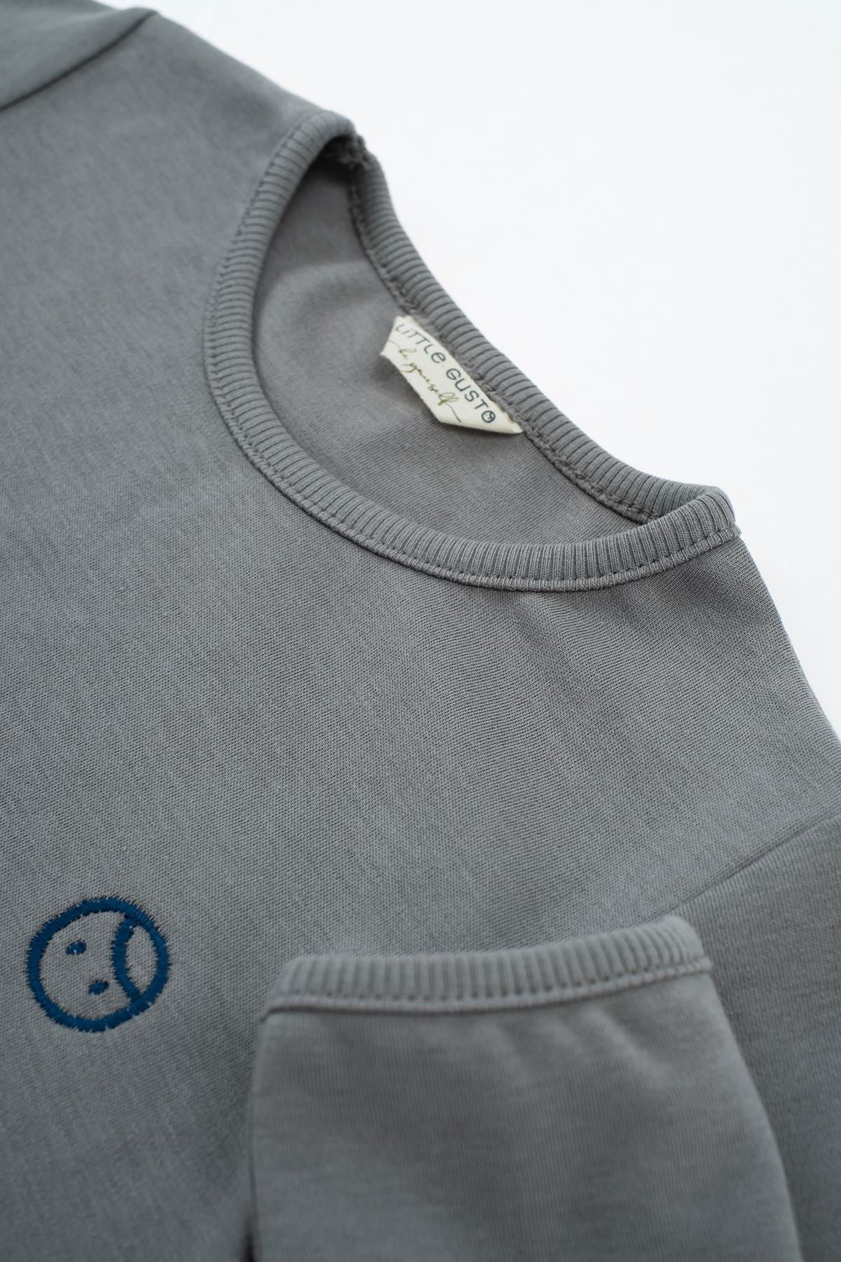 Organik Pamuk Sweatshirt Body Gri - Little Gusto