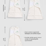 Organik Pamuk Twig Ekru Pelerinli Uyku Tulumu 0-6 Ay - Little Gusto