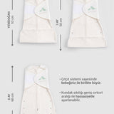 Organik Pamuk Twig Ekru Pelerinli Uyku Tulumu 0-6 Ay - Little Gusto