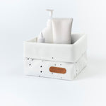 Organizer Sepet Bebek Cosmos Beyaz Organik Pamuk 15x17 cm - Little Gusto