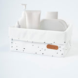 Organizer Sepet Bebek Cosmos Beyaz Organik Pamuk 25x16 cm - Little Gusto