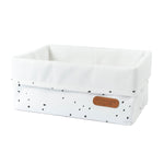 Organizer Sepet Bebek Cosmos Beyaz Organik Pamuk 25x16 cm - Little Gusto