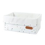 Organizer Sepet Bebek Cosmos Beyaz Organik Pamuk 25x16 cm - Little Gusto