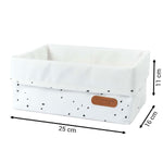 Organizer Sepet Bebek Cosmos Beyaz Organik Pamuk 25x16 cm - Little Gusto