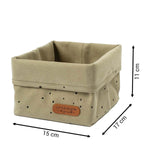 Organizer Sepet Bebek Cosmos Haki Organik Pamuk 15x17 cm - Little Gusto