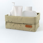 Organizer Sepet Bebek Cosmos Haki Organik Pamuk 25x16 cm - Little Gusto