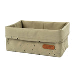Organizer Sepet Bebek Cosmos Haki Organik Pamuk 25x16 cm - Little Gusto