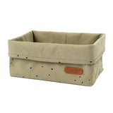 Organizer Sepet Bebek Cosmos Haki Organik Pamuk 25x16 cm - Little Gusto