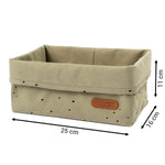 Organizer Sepet Bebek Cosmos Haki Organik Pamuk 25x16 cm - Little Gusto