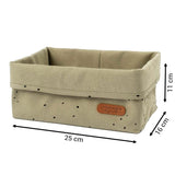 Organizer Sepet Bebek Cosmos Haki Organik Pamuk 25x16 cm - Little Gusto