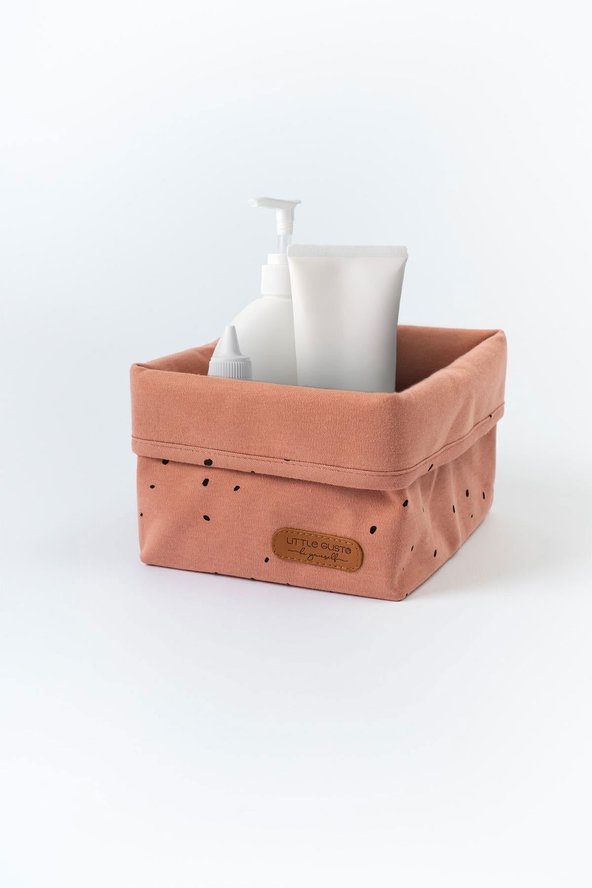 Organizer Sepet Bebek Cosmos Pembe Organik Pamuk 15x17 cm - Little Gusto