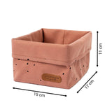 Organizer Sepet Bebek Cosmos Pembe Organik Pamuk 15x17 cm - Little Gusto
