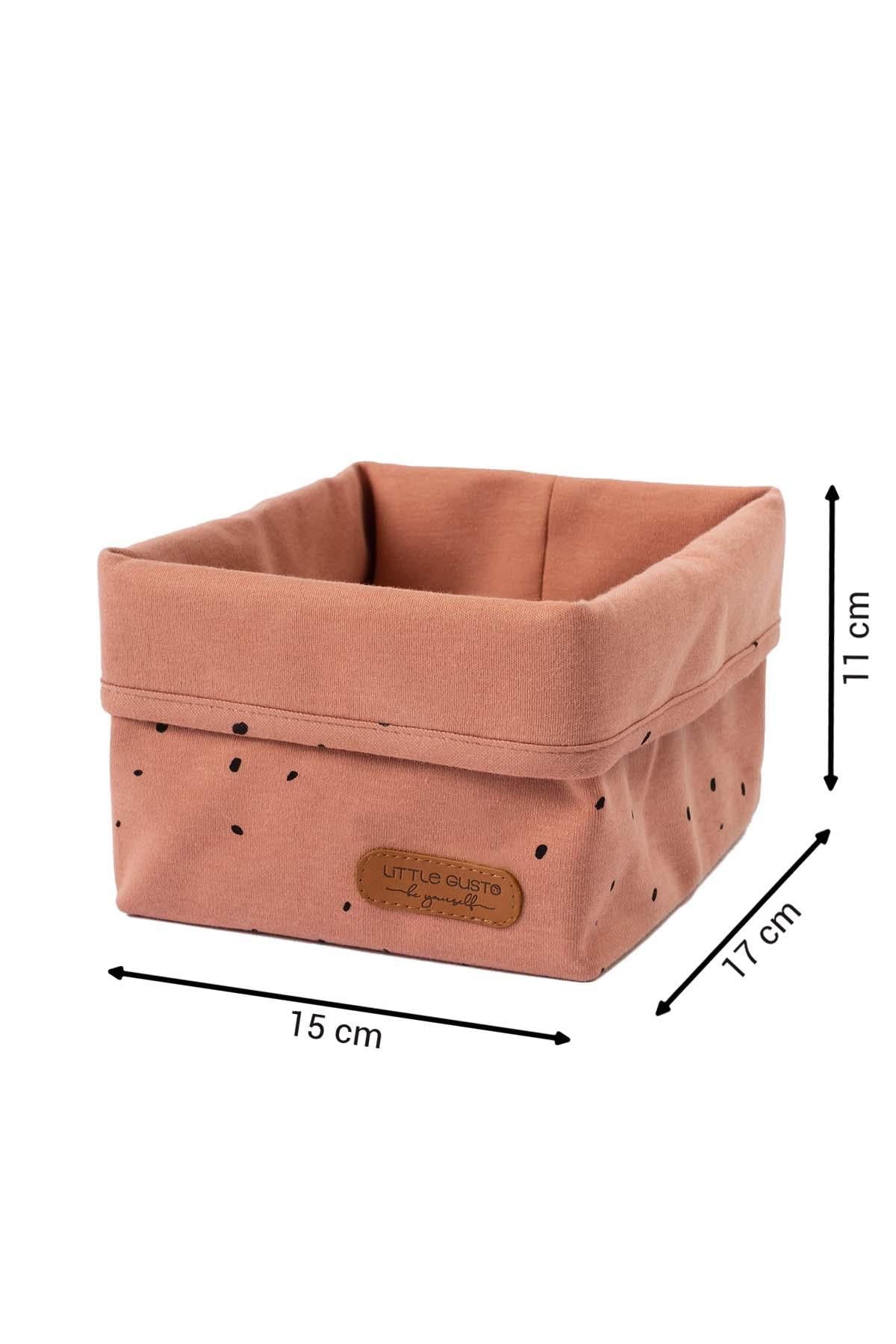 Organizer Sepet Bebek Cosmos Pembe Organik Pamuk 15x17 cm - Little Gusto
