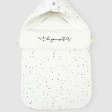 Puset Tulumu Yenidoğan Footmuff Cosmos Beyaz Organik Pamuk - Little Gusto - Yenidoğan Footmuff