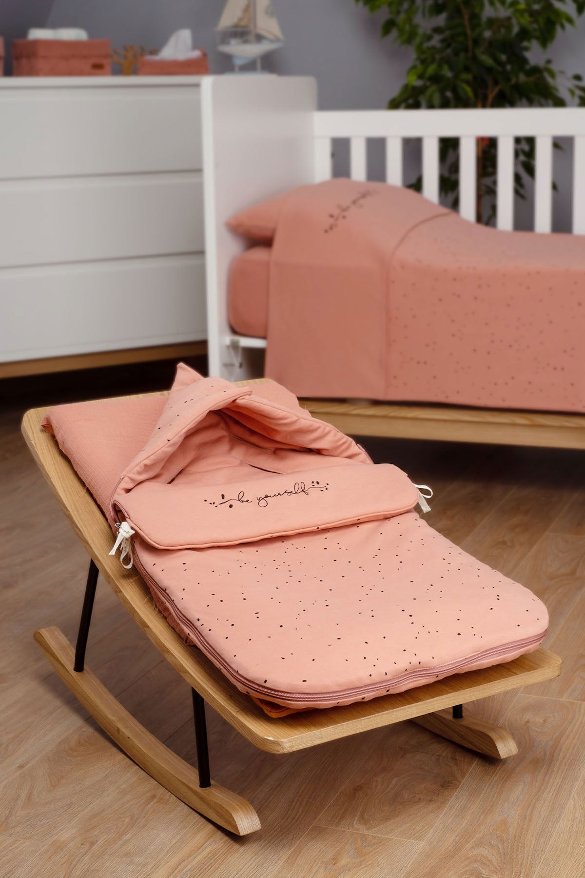 Puset Tulumu Yenidoğan Footmuff Cosmos Pembe Organik Pamuk - Little Gusto - 
