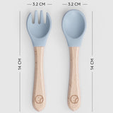 Silikon Bebek Beslenme Seti – Mavi Tabak Little Gusto