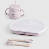 Silikon Bebek Beslenme Seti – Pembe Tabak Little Gusto