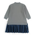 Sweat Elbise Çocuk Gri Organik Pamuk - Little Gusto - 