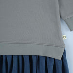 Sweat Elbise Çocuk Gri Organik Pamuk - Little Gusto - 