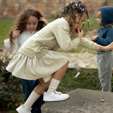 Sweat Elbise Çocuk Haki Organik Pamuk - Little Gusto - 