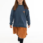 Sweat Elbise Çocuk Lacivert Organik Pamuk - Little Gusto - Çocuk Elbise