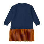Sweat Elbise Çocuk Lacivert Organik Pamuk - Little Gusto - 