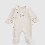 2'li Organik Pamuk Bej Tulum Seti Little Farm Tulum Little Gusto