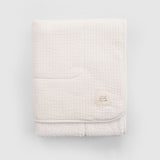 Wellsoftlu Kapitone Ekru Bebek Battaniyesi 80x100 cm - Little Gusto
