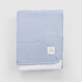 Wellsoftlu Kapitone Mavi Bebek Battaniyesi 80x100 cm - Little Gusto