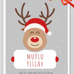 Yılbaşı Hediye Kartı Geyikler - Little Gusto - Hediye Kartı