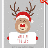 Yılbaşı Hediye Kartı Geyikler - Little Gusto - Hediye Kartı