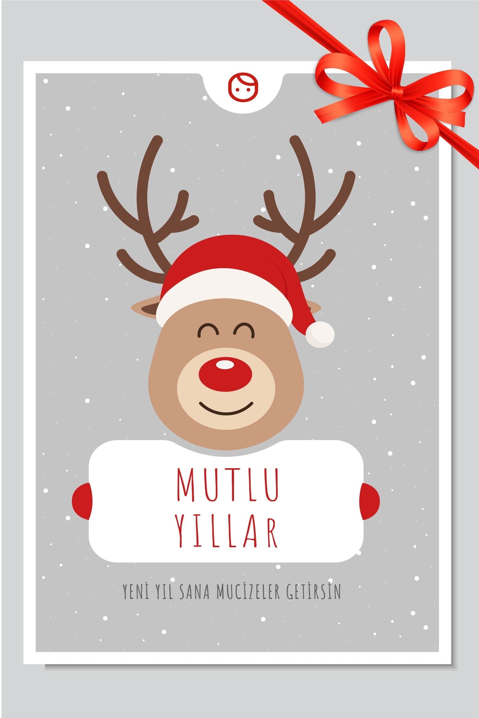 Yılbaşı Hediye Kartı Geyikler - Little Gusto - Hediye Kartı