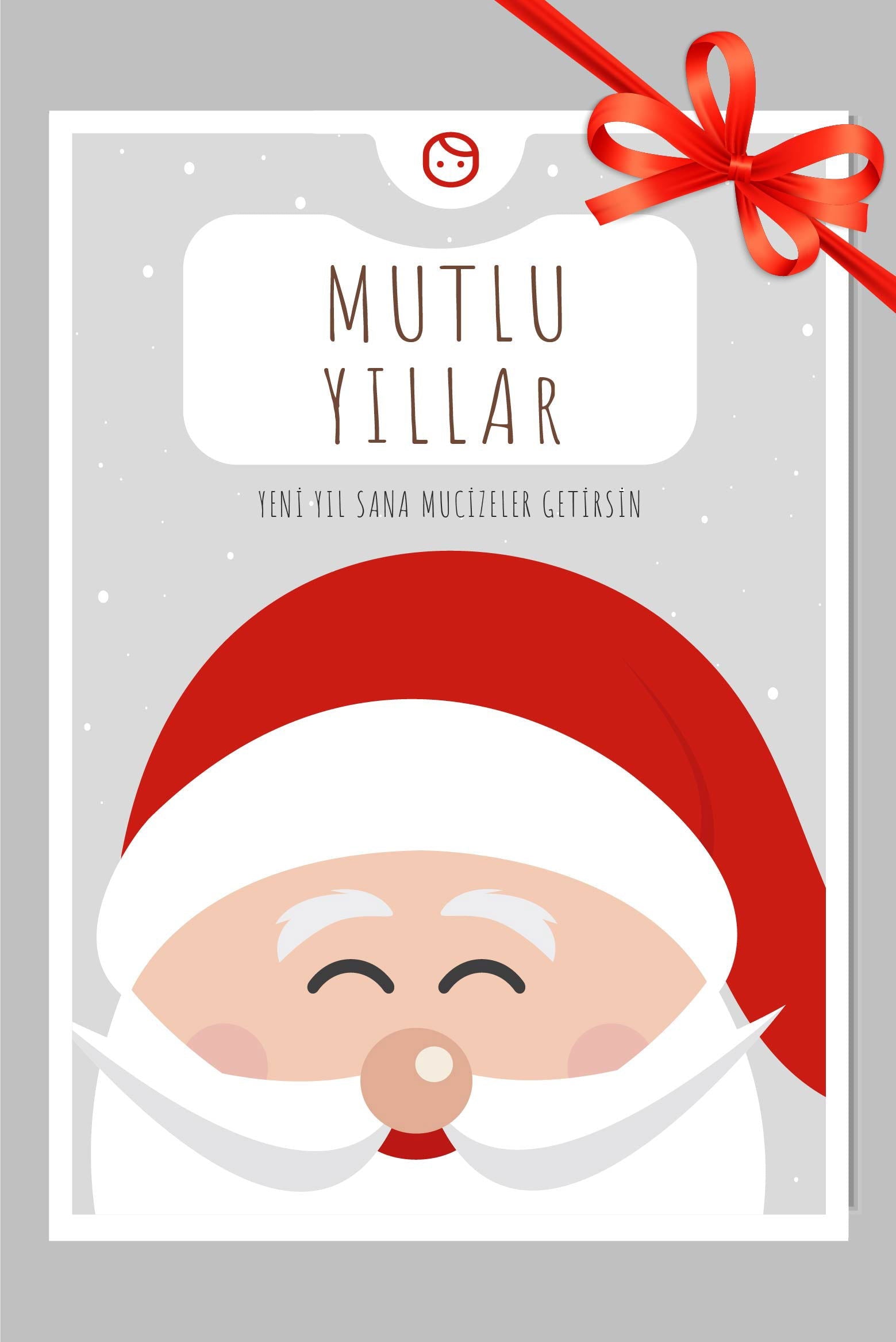 Yılbaşı Hediye Kartı Noel Baba - Little Gusto - Hediye Kartı