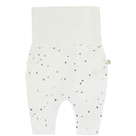 Yüksek Bel Pantolon Bebek Cosmos Beyaz Organik Pamuk - Little Gusto - Bebek Pantolon