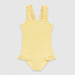 UV Korumalı Dokulu Kız Çocuk Mayo Butter Yellow Butter Yellow 2-3 Yaş Mayo Sand Mother