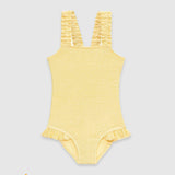 UV Korumalı Dokulu Kız Çocuk Mayo Butter Yellow Butter Yellow 2-3 Yaş Mayo Sand Mother