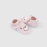 Kapitone Ayıcık Nakışlı Bebek Pembe Patik