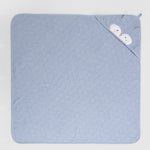 ORGANİK PAMUK MAVİ BAYKUŞ HAVLU KUNDAK SETİ