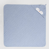 ORGANİK PAMUK MAVİ BAYKUŞ HAVLU KUNDAK SETİ