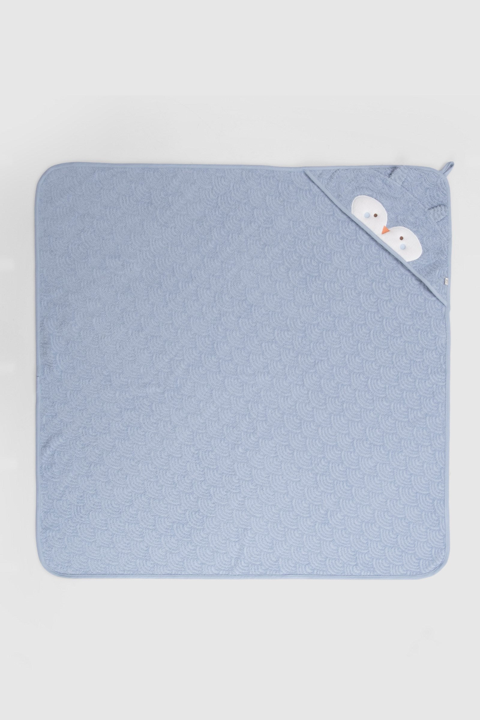 ORGANİK PAMUK MAVİ BAYKUŞ HAVLU KUNDAK SETİ