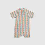 UV Korumalı Bebek Tek Parça Alttan Çıtçıtlı Önü Fermuarlı Mayo Orange Oasis Mayo Sand Mother