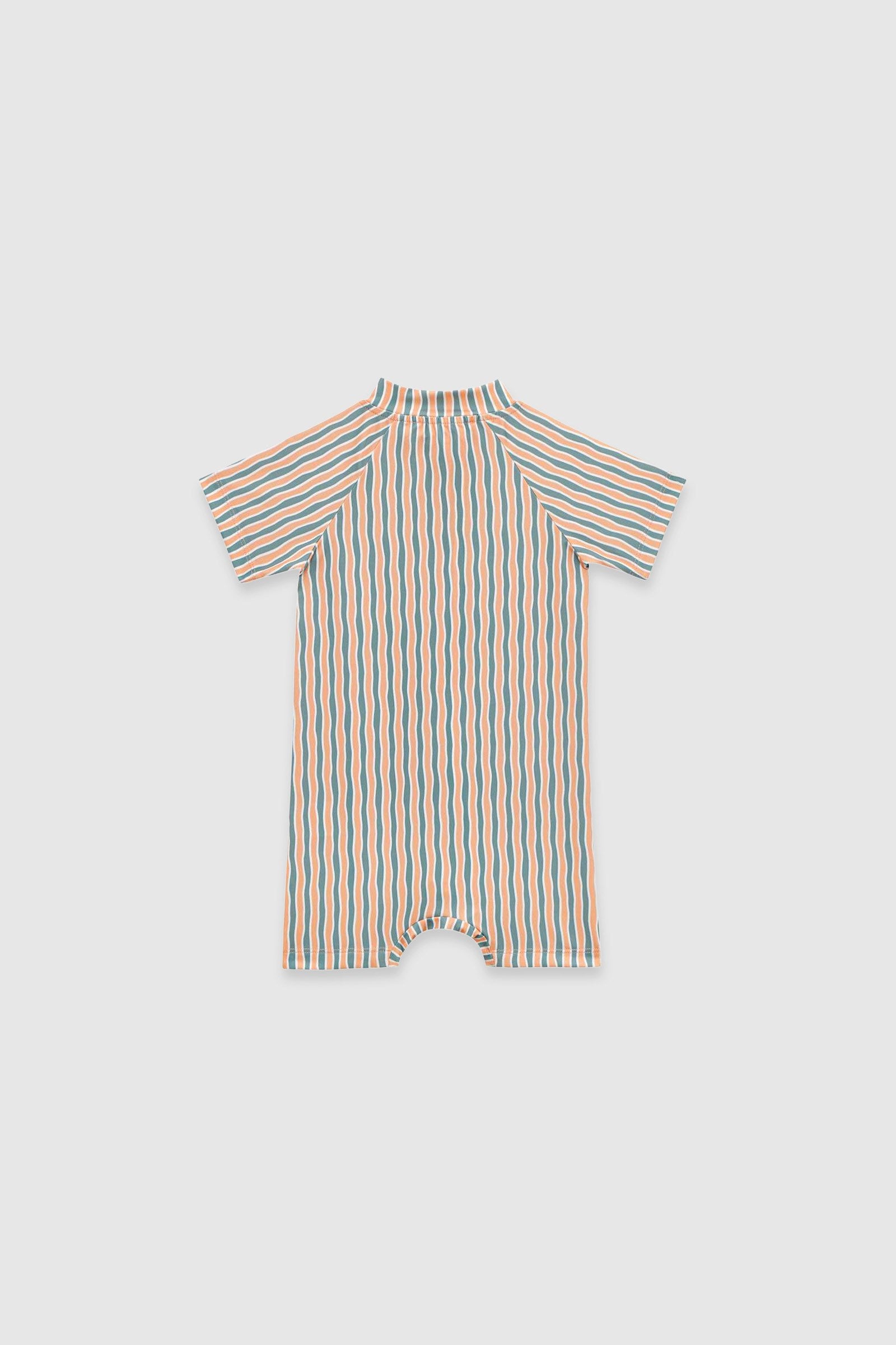 UV Korumalı Bebek Tek Parça Alttan Çıtçıtlı Önü Fermuarlı Mayo Orange Oasis Mayo Sand Mother