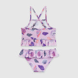 UV Korumalı Fırfırlı Kız Çocuk Bikini Takımı Coastal Gem Sand Mother