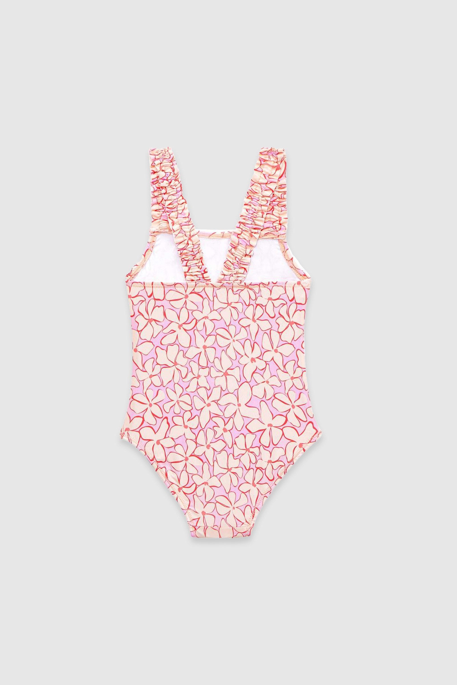 Uv Korumalı Kız Bebek Mayo Lilac Blossom Mayo Sand Mother