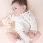 Sophie la girafe Organik Pamuk Bebe Yakalı Ekru Body Zıbın & Body Little Gusto