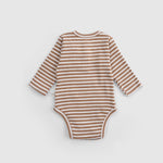 Ayarlanabilir Çıtçıtlı Modal Bebek Body Uzun Kollu Kahverengi Zıbın