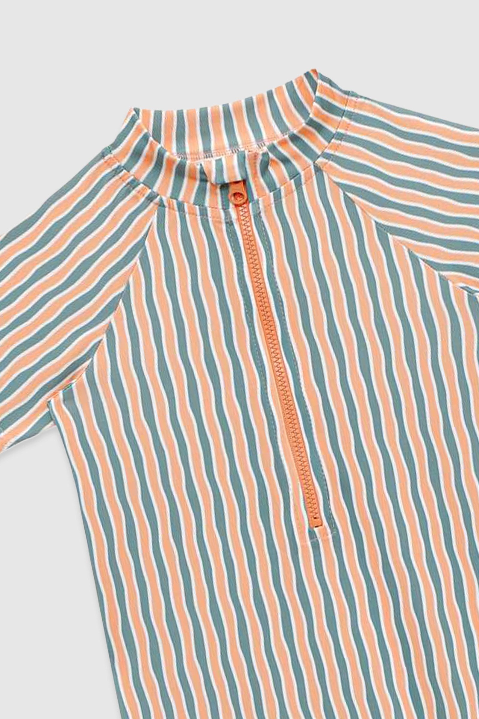 UV Korumalı Bebek Tek Parça Alttan Çıtçıtlı Önü Fermuarlı Mayo Orange Oasis Mayo Sand Mother