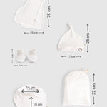 Organik Pamuk 10'lu Ekru Hastane Çıkış Seti